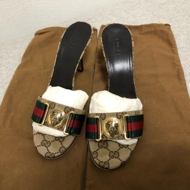 Gucci(グッチ)のGUCCI グッチ　サンダル　GGロゴ　シェリーライン　36  約23cm レディースの靴/シューズ(サンダル)の商品写真