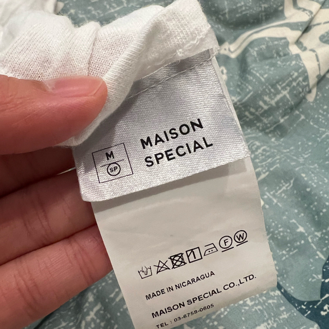 MAISON SPECIAL チェッカーフラッグロングTシャツ レディースのトップス(Tシャツ(長袖/七分))の商品写真