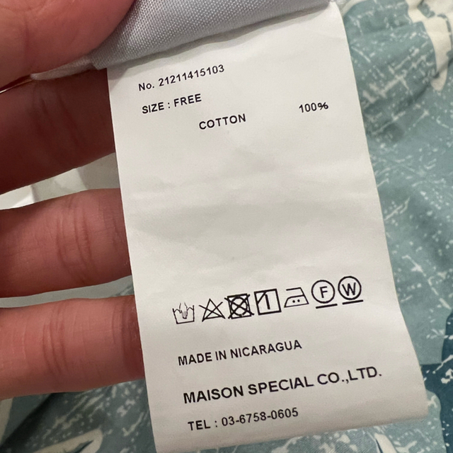 MAISON SPECIAL チェッカーフラッグロングTシャツ レディースのトップス(Tシャツ(長袖/七分))の商品写真