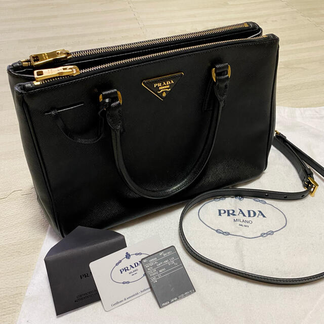 《 PRADA 》SAFFIANO LUX ガレリア ハンドバッグ サフィアーノ