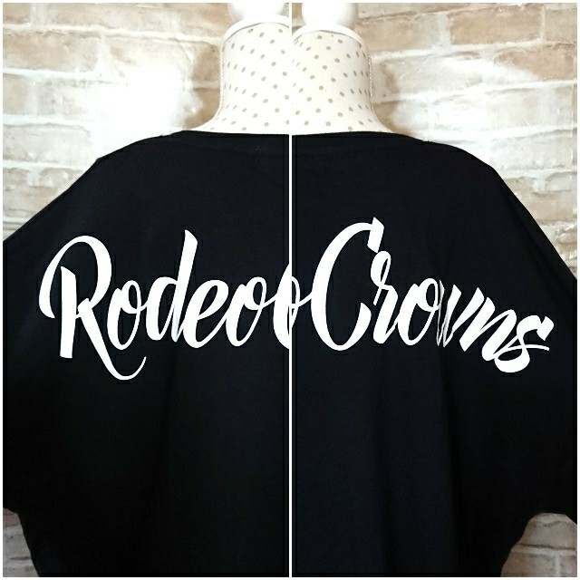 RODEO CROWNS WIDE BOWL(ロデオクラウンズワイドボウル)のBLKロゴルーズTシャツ♡RODEO CROWNS ロデオクラウンズ タグ付き レディースのトップス(カットソー(長袖/七分))の商品写真