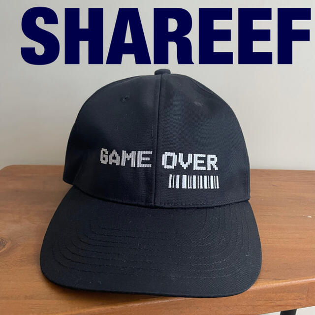 メンズSHAREEF gameover cap BLACK キャップ　ブラック