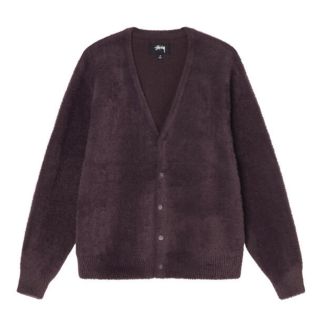 ステューシー(STUSSY)のM STUSSY SHAGGY CARDIGAN EGGPLANT(カーディガン)