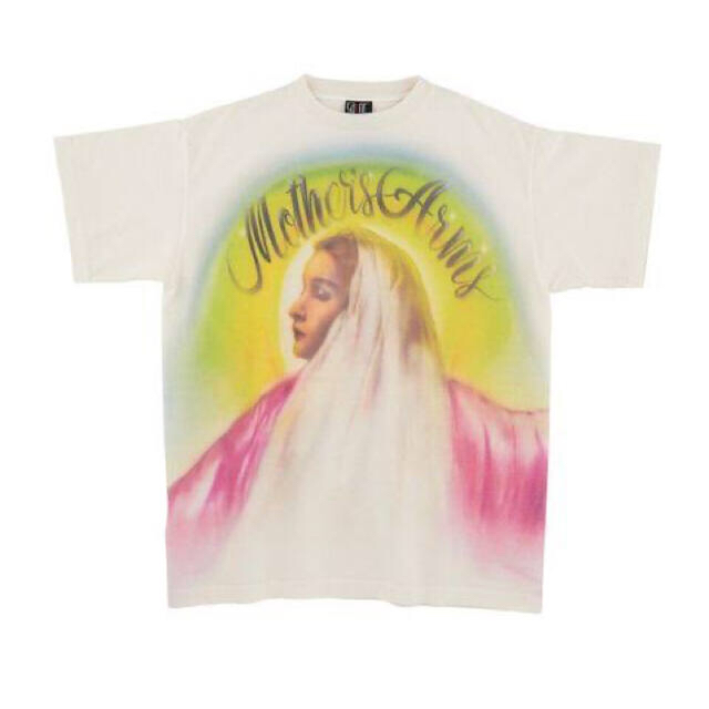 saint michael セントマイケル　ss tee _hug_white