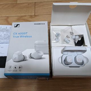 ゼンハイザー(SENNHEISER)のゼンハイザー CX 400BT ホワイト 美品 ワイヤレス Bluetooth(ヘッドフォン/イヤフォン)