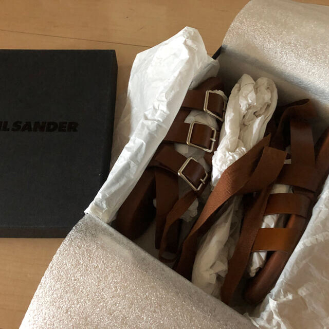 Jil Sander - Jil Sander ベルテッド レースアップサンダルの通販 by