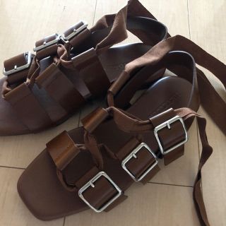 JS33202AsoleJIL SANDER ジルサンダー レースアップサンダル