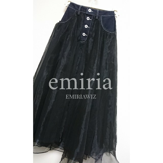 EmiriaWiz(エミリアウィズ)のEmiriaWiz デニムドッキングチュールスカート レディースのスカート(ロングスカート)の商品写真