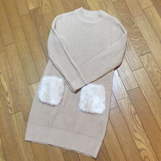 プロポーションボディドレッシング(PROPORTION BODY DRESSING)の美品♡ポケットファーニットワンピ(ミニワンピース)