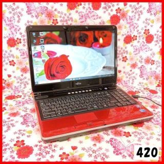 フジツウ(富士通)の420ノートパソコン本体♪Corei5♪SSD♪初心者も安心♪Windows10(ノートPC)