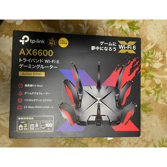 tp-link ゲーミングルーター AX6600 スマホ/家電/カメラのPC/タブレット(PC周辺機器)の商品写真