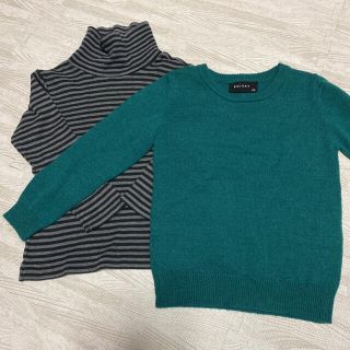 ユニクロ(UNIQLO)の110センチ　ボーダーネック　ニット(ニット)