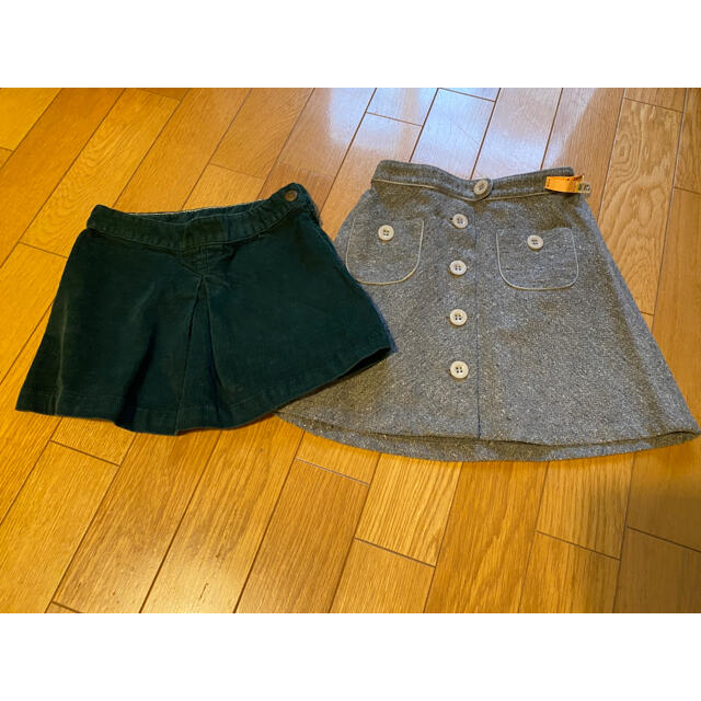 PETIT BATEAU(プチバトー)のプチバトースカート2点セット！ キッズ/ベビー/マタニティのキッズ服女の子用(90cm~)(スカート)の商品写真