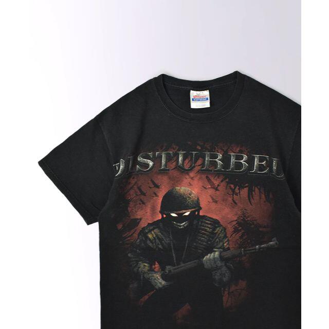 DISTURBED ディスターブド バンドTシャツ ツアーT 両面プリント 黒