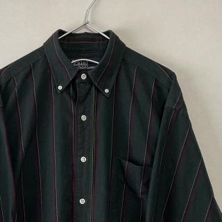 ラルフローレン(Ralph Lauren)の古着 90s POLO Ralph Lauren 長袖BDストライプシャツ 緑(シャツ)