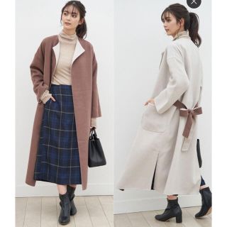 ロペピクニック(Rope' Picnic)の★週末お値下げ★ロペピクニック　2WAY配色リバーコート(ロングコート)