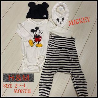 エイチアンドエイチ(H&H)のＨ＆Ｍ ロンパース Disney ミッキー(ロンパース)