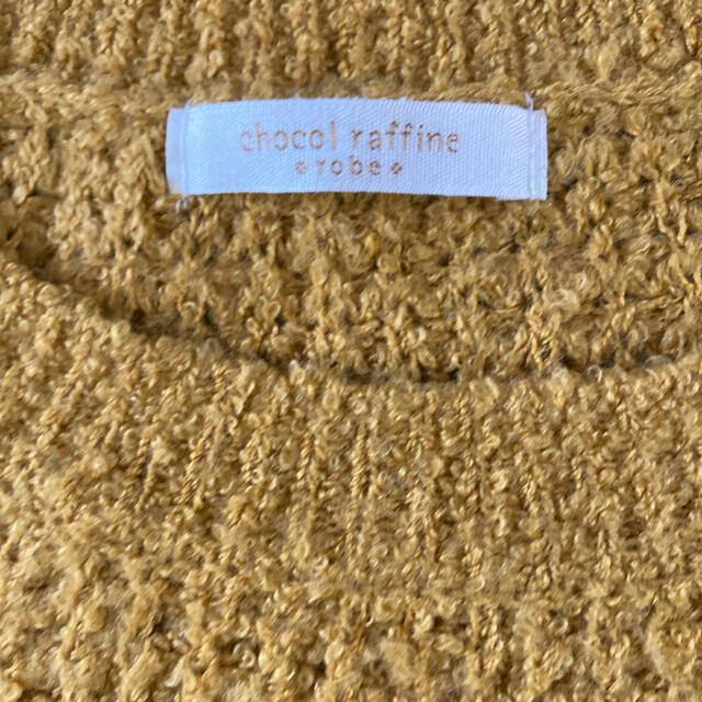 chocol raffine robe(ショコラフィネローブ)のケーブルニット セーター　山吹色 レディースのトップス(ニット/セーター)の商品写真