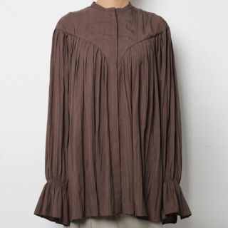 ルシェルブルー(LE CIEL BLEU)の美品 IRENE Wrinkle Textile Blouse(シャツ/ブラウス(長袖/七分))