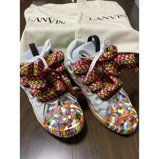 ランバン(LANVIN)のPAINTED LEATHER CURB SNEAKERS ギャラリーデプト(スニーカー)