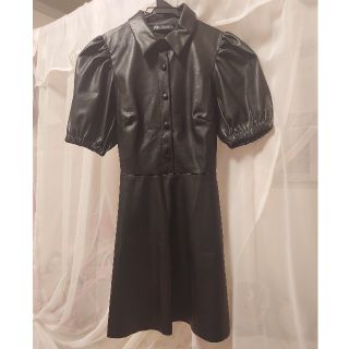 ザラ(ZARA)のレザーミニドレス(ミニワンピース)