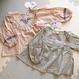 新品 テータテート 長袖 トップス 秋 ブラウス 女の子 100(Tシャツ/カットソー)