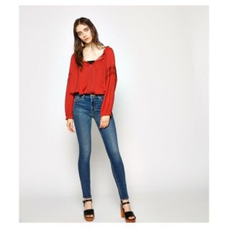 マウジー(moussy)の美品　リバースデニム(スキニーパンツ)