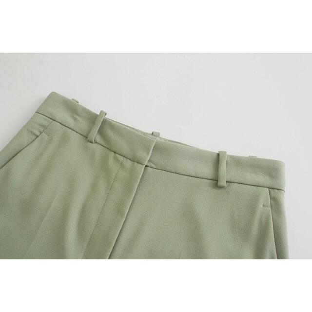 ZARA(ザラ)の🎃10月新作👻6131◆green グリーン ベーシック ロングパンツ レディースのパンツ(カジュアルパンツ)の商品写真