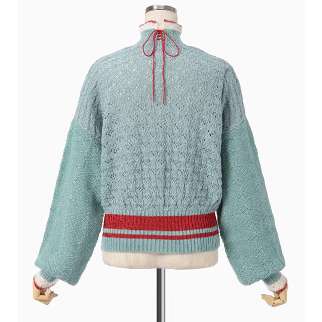 18aw mamekurogouchi Crochet Knit Sweater