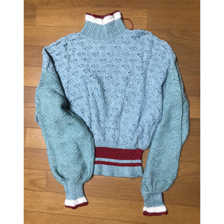 18aw mamekurogouchi Crochet Knit Sweater