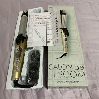 テスコム マイナスイオン2ウェイスチームヘアーアイロン 26mm ゴールド TP(ヘアアイロン)