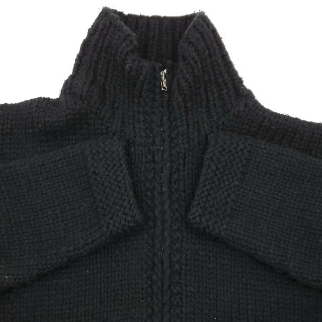 限定14着◇Kanata◇カナダ製カウチンセーターメンズL位黒 - ニット