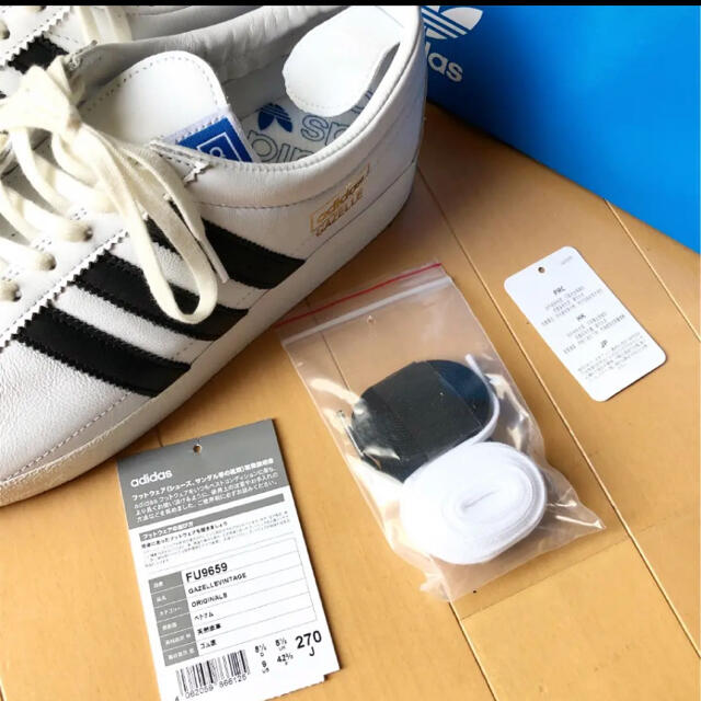 adidas - 新品アディダス ガゼル ビンテージ 27cm ホワイト×ブラック