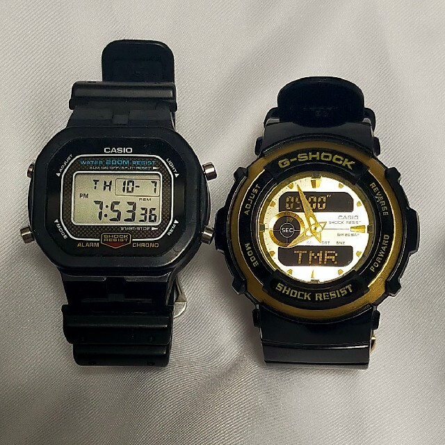 2本セット☆G-SHOCK☆DW-5300訳有☆社外パーツ付☆着払限定☆ - 腕時計 ...