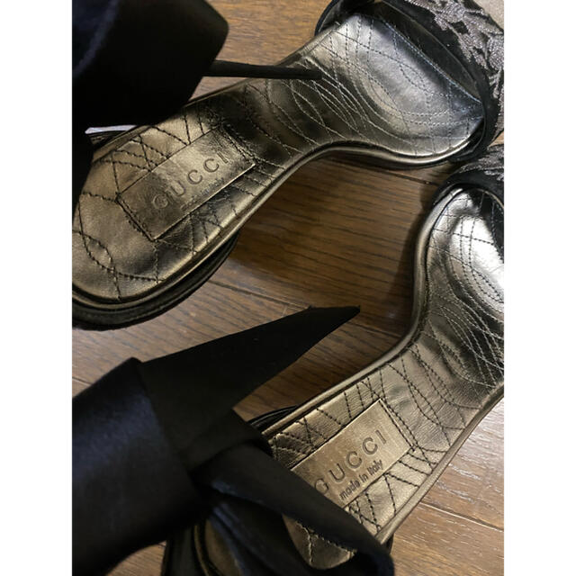 Gucci(グッチ)のGUCCI リボンストラップサンダル レディースの靴/シューズ(ハイヒール/パンプス)の商品写真