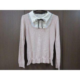 ウィルセレクション(WILLSELECTION)の最終値下げ！美品☆WILL SELECTION重ね着風リボン付きニット♪(ニット/セーター)