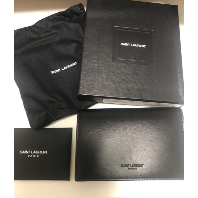 Saint Laurent(サンローラン)の値下げサンローラン  真正証明つき　二つ折り財布 メンズのファッション小物(折り財布)の商品写真