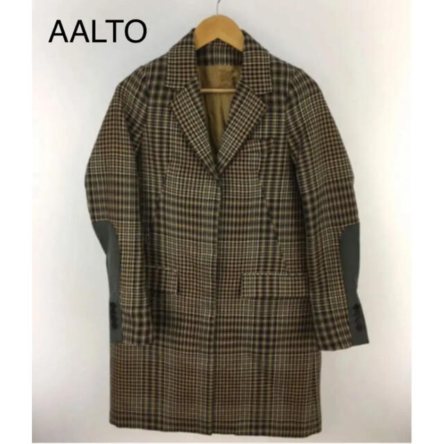 AALTO チェスターコート チェック ロングコート