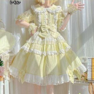 アンジェリックプリティー(Angelic Pretty)の【最終値下げ】Epetice Colorful Doll ワンピース レモン色(ひざ丈ワンピース)