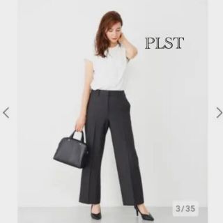 プラステ(PLST)の新品★タグ付き PLST プラステ ウォームリザーブストレートパンツ M(カジュアルパンツ)