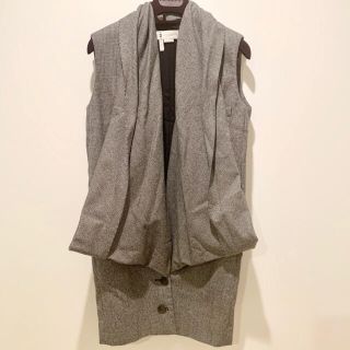 美品 ステラマッカートニー 黒 ロング ジレ