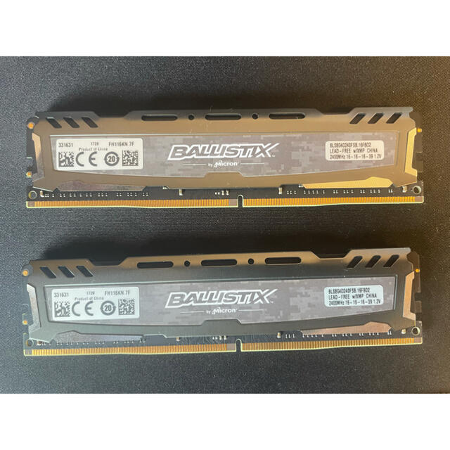 BALLISTIX by Micron Q4U2400BMS-8G×2枚　16G 1