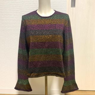 ザラ(ZARA)の【新品】　ZARA ザラ  ラメトップス(カットソー(長袖/七分))