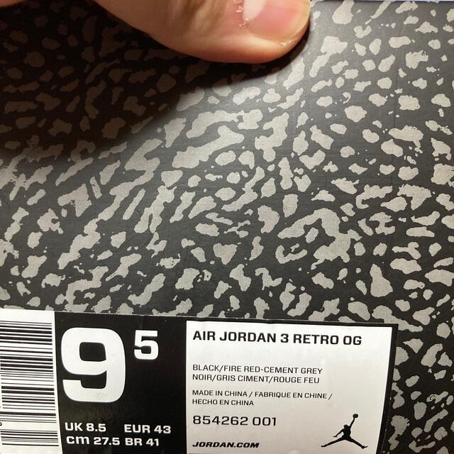 NIKE AIR JORDAN 3 RETRO OG 27.5