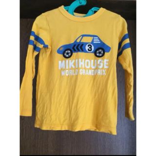 ミキハウス(mikihouse)の日本製　ミキハウス　110 長袖Tシャツ　長T シミあり　お安く…  車好きさん(Tシャツ/カットソー)