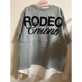 ロデオクラウンズ(RODEO CROWNS)のロデオクラウンズ カットソー 切り替え ロンＴ トレーナー 美品(カットソー(長袖/七分))