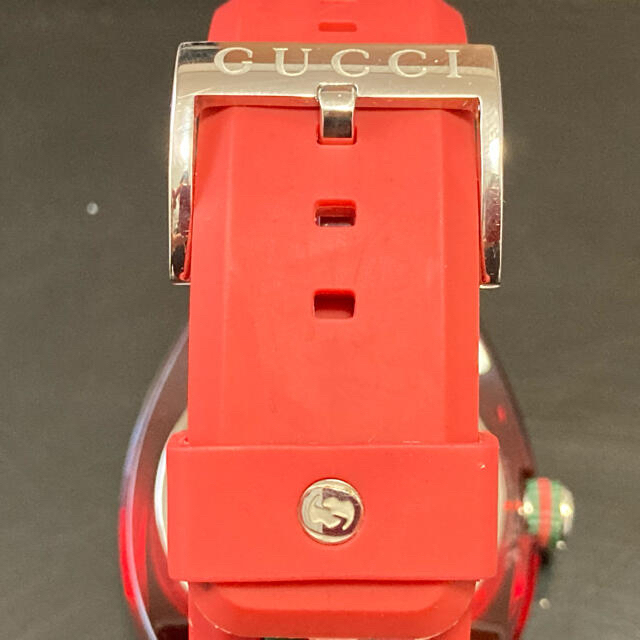 Gucci(グッチ)の【10/29まで出品最終値下】GUCCI Watch SYNC ⭐︎レッド メンズの時計(ラバーベルト)の商品写真