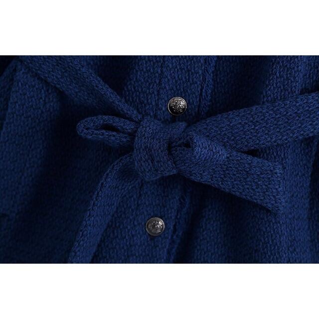 ZARA(ザラ)の🎃10月新作👻6138◆blue ブルー ツイード シャツジャケット レディースのジャケット/アウター(ニットコート)の商品写真
