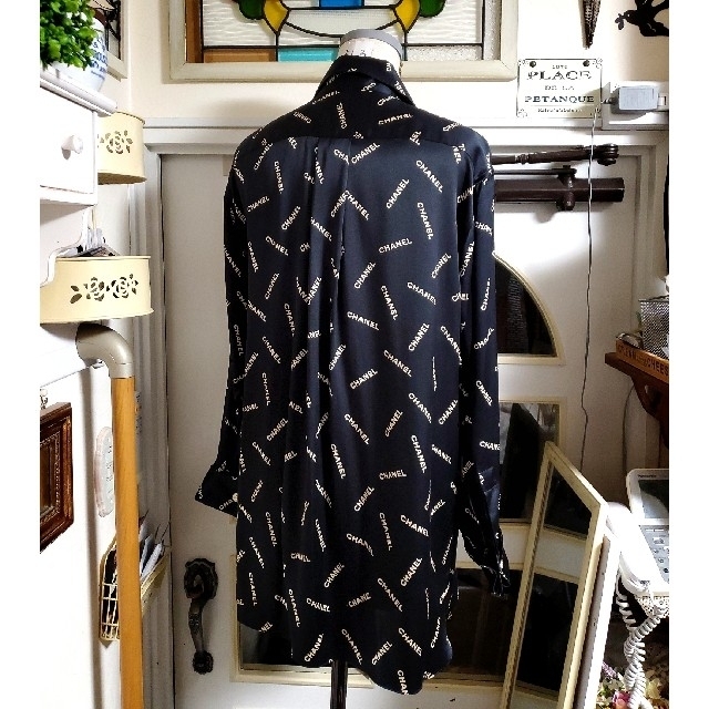 激レア CHANEL 90´s ヴィンテージ シルク シャツ ブラウス 97A-