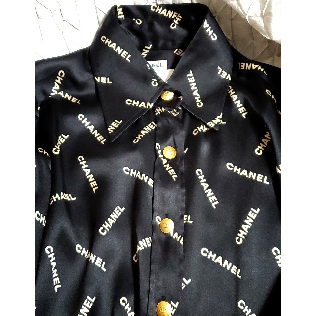 激レア CHANEL 90´s ヴィンテージ シルク シャツ ブラウス 97A-
